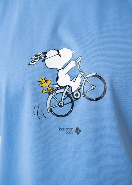 T-Shirt "Peanuts: Radln" - blau